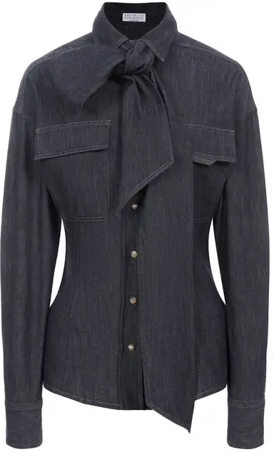 Джинсовая блузка Brunello Cucinelli
