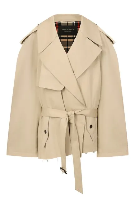 Хлопковый тренч Balenciaga
